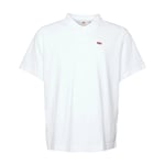 Polo Levi's® en coton de maille piquée à manches courtes blanc