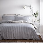 The Linen Yard Hebden Reversible 100% Cotton Duvet Cover & Pillowcase Set