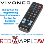 Big Button No Programming Required Remote Control For Samsung Television TVs