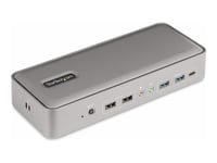 Startech.Com Dual-Laptop Usb-C Kvm Docking Station, Dual Monitor 4K 60Hz Displayport Dock, 5-Port Usb Hub, Gbe, 90W/45W Power Delivery To Two Laptops, Windows/Mac, 2-Host Kvm Dock - Dokkingstasjon - Usb-C 3.2 Gen 2 - 2 X Dp - 1Gbe - Taa-Samsvar