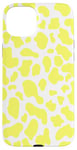 iPhone 15 Plus yellow cow print pattern - Heart yellow Cow Pattern women Case