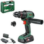 Bosch Perceuse-visseuse sans fil AdvancedDrill 18V-80 (percer et visser ; système 18V ; 78 Nm ; mandrin mét. 13 mm ; embout magnét; poignée aux; avec batterie et chargeur)