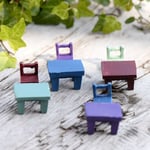 Fairy Garden Ornament Tables Chairs Furniture Figurine Craft Pla Chair Purple