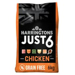 Harringtons Just 6 Chicken & Veg Complete Grain Free Dry Dog Food With Added Tasty Fresh Baked Bites 6kg