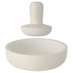 BergHOFF – Leo Stoneware Mortar and Pestle Set – White – Large,17 x 11 x 5 cm