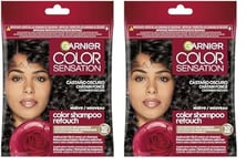 Garnier Color Shampoo Retouch Coloration Permanente Châtain foncé - 100% Couverture Cheveux Blancs - Dure Jusqu'à 4 Semaines (Lot de 2)