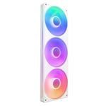 NZXT F360 RGB Core - Unité de ventilation à cadre unique de 360 mm avec trois ventilateurs RVB de 120 mm - Contrôle de la vitesse et de l'éclairage - Pression statique et flux d'air élevés - Blanc