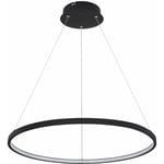 Lampe suspension led table à manger suspension anneau noir Lampe led salle à manger suspendue, 1x 29W 1400lm 3000K, DxH 60x120 cm
