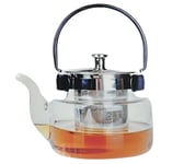 1800ml Glass Kettle With Filter Boxed Glass Teapot Stovetop With Lid Clear