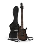 Harlem 7 7-String Electric Guitar by Gear4music Black