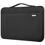 LANDICI Laptop Case Sleeve 13 13.3 Inch with Handle, 360°Protective Waterproof Computer Cover Bag for MacBook Air 13 M1/M2, MacBook Pro 13, Surface Pro 9/8/7, 11.6-12” Chromebook, New Black