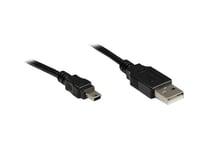 Kabelmeister – Blindage par Film et par Tresse, Fil de cuivre (OFC) USB 2.0 - Stecker A an Mini B Noir - 1 m.