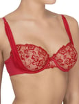 Ultimo Womens 237604 Libra Underwired Balcony Bra - Red - Size 30D