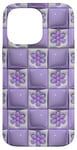 iPhone 14 Pro Max Preppy Checkered Lilac Flower Cute Bubbly Y2K Aesthetic Case