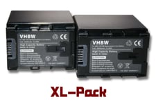 Lot de 2 batteries vhbw 4000mAh avec info-puce pour caméscope, appareil photo JVC GZ-MS250U, Everio GZ-E205BEU, GZ-E209, GZ-E209BEU