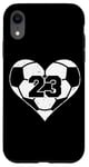 iPhone XR Soccer Number 23 Jersey Funny Soccer Heart Game Day Case