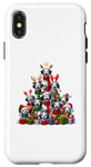 Coque pour iPhone X/XS Christmas Tree Dalmatian Dalmatians Dal Dally Dog