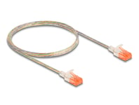 DELOCK – RJ45 Network Cable Cat.6A U/UTP Slim 1 m transparent (80353)