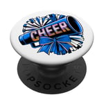 Mégaphone Bleu et Pompons de l'Équipe de Cheerleading PopSockets PopGrip Adhésif