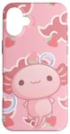 iPhone 16 Plus Cute Kawaii Axolotl Cat Aesthetic Pink Cloud Case