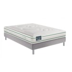 Ensemble Dunlopillo EUGEN 160 x 200 cm matelas 100% Latex 22 cm sommier à lattes fixe DUNLOPILLO