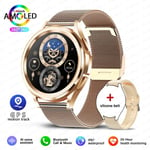 Watch6 Classic Smart Watch Miesten Gps Urheilu Terveys Syke Vesitiivis Bluetooth Call Smart Watch 2024 Uusi_Rose Gold Mesh