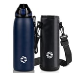 FJbottle Gourde Isotherme - 400ml/600ml/800ml/1L - Bouteille Isotherme Gourde Inox Bouche Standard, Gourde Sport Étanche, Gourde Enfant sans BPA, pour Sport, Gym, Voyage