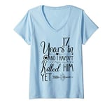 Womens 17th Wedding Anniversary Gift for Her 17 Years of Marriage V-Neck T-Shirt