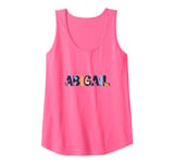 Cute ABIGAIL First Name Cat Text Pet Owner Feline Adorable Tank Top