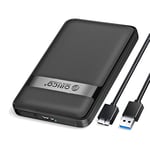 ORICO 2.5'' Hard Drive Enclosure, Upgraded Tool-free 5Gbps USB 3.0 to SATA External Hard Drive Case for 2.5 Inch 7mm 9.5mm SSD HDD Max 6TB, UASP Supported, Black(2577U3)