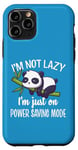 Coque pour iPhone 11 Pro Cute Kawaii Napping Not Lazy Power Saving Panda