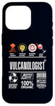 iPhone 16 Pro Vulcanologist Job Definition Skills Coffee Wine Sarcasm Case