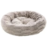 Coussin rond élégance gris ø 50 cm pour petit chien Flamingo