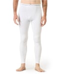 LAPASA Pantalon Thermique Homme Bas Caleçon Long sous-Vêtement Chaud Automne/Hiver M10 L Blanc (1 Pantalon)