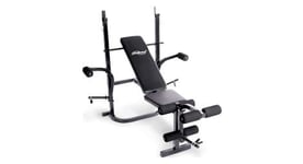 Banc de musculation multifonction inclinable dossier reglable butterfly fixation jambes support halteres charge max 255 kg station banc d halterophili