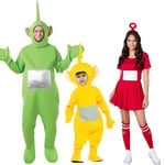 4 Färger Teletubbies Cosplay För Vuxna Rolig Tinky Winky Dipsy Laa-laa Po Anime Karneval Dräkt Kläder Finklänning Barn Män Blå - Perfet Men Green Men M