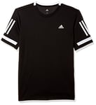 adidas T-Shirt Club 3 Stripes pour garçon, Noir, Blanc, 116 vêtements de Dessus