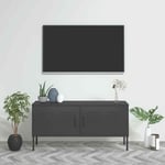 Meuble TV Anthracite 105x35x50 cm Acier