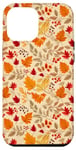 Coque pour iPhone 12 Pro Max Charmant motif feuilles et fleurs colorées sur le thème de l'automne