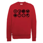 Sweat Homme Marvel Avengers Assemble - Team Icons - Rouge - L - Rouge