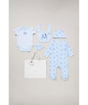 Rock A Bye Baby Boy Cotton 5-Piece Gift Set - Sky Blue - Size Newborn