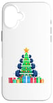 Coque pour iPhone 16 Plus Christmas Tree Haltère Poids Haltérophile Gymnase