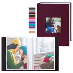 Lanpn Album Photo 10x15 Mini Petit Format 100 Pochette 2 Paquets, Lin Tissu Album pour Vertical Photos Violet