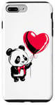 Coque pour iPhone 7 Plus/8 Plus Ours panda avec ballon coeur Ours panda doux pour Noël