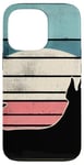 Coque pour iPhone 13 Pro Chien vintage au coucher de soleil