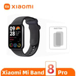 Xiaomi-Bracelet Intelligent Mi Band 8 Pro",¿¿Cran Amoled 1.74 "",Charge Plus Rapide,Gps,¿¿Tanche,Sport,Oxyg¿¿Ne Sanguin,"Piste De Fitness - Type Black Add 2pc Film