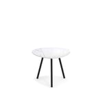 EMU - Terramare Small Coffee Table, Frame: Black, Top: Porcelain Stoneware, Statuario White - Småbord & Sidobord utomhus - Alfredo Chiaramonte,Marco Marin - Svart - Metall/Sten