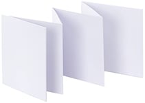 Rayher 8189100 Leporello dépliant avec ruban, Grand format 13,5 x 13,5 cm, blanc