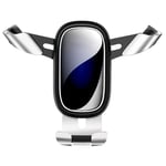 Tlily - Universel Support de Téléphone Voiture Ventilation Serrage Automatique à 360 Degrés pour 4-6 Pouce en Argent