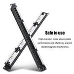 24 Port CAT6/CAT-6 Data Patch Panel Network 19" Cable Rack Mount Black Quality